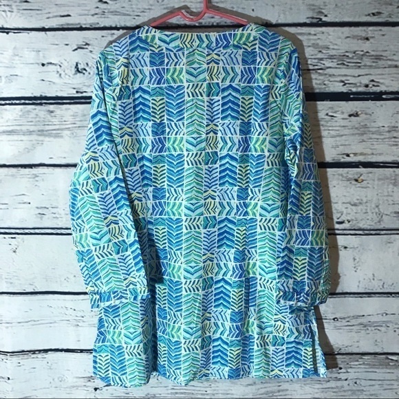 Vineyard Vines Split Neck Linen Blend Tunic - Picture 2 of 7